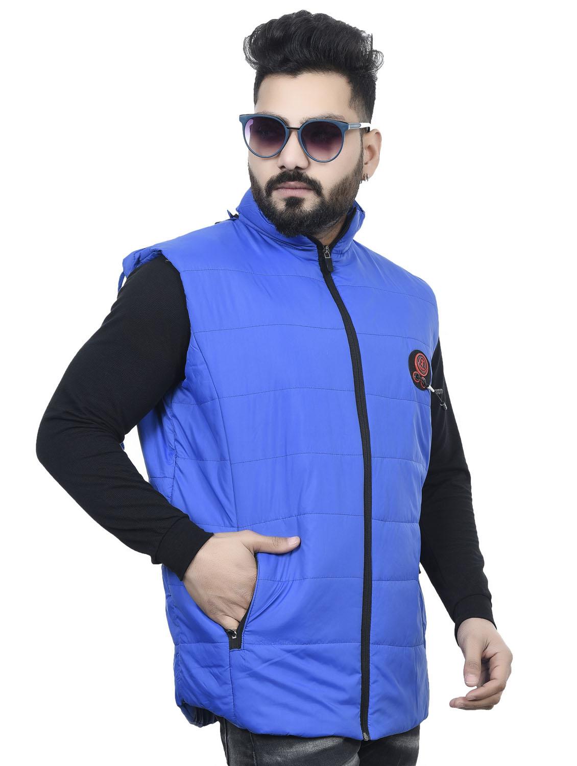dark blue solid half jacket - 19408943 - Standard Image - 2