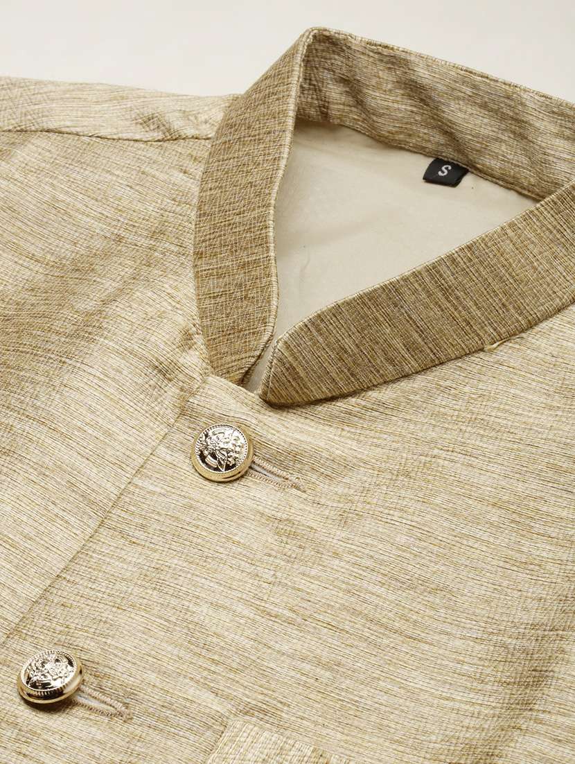 mandarin collar printed nehru jacket - 19409449 -  Standard Image - 7