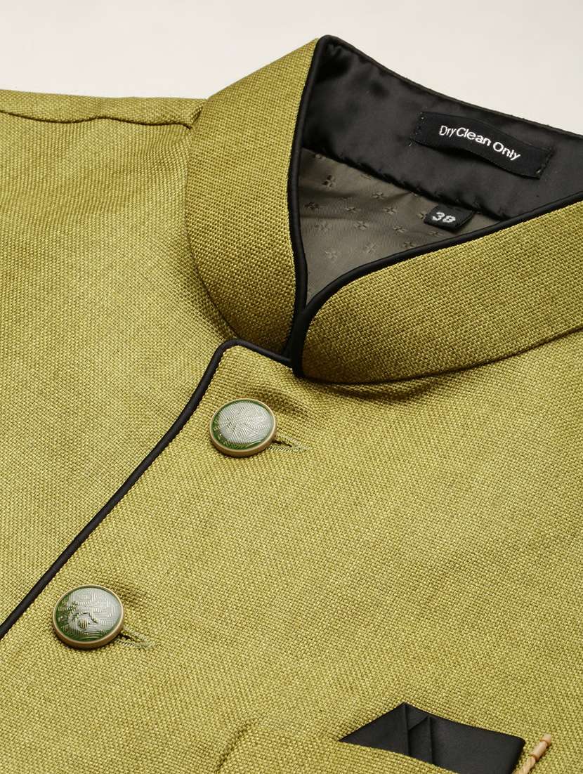 mandarin collar printed nehru jacket - 19409474 -  Standard Image - 7