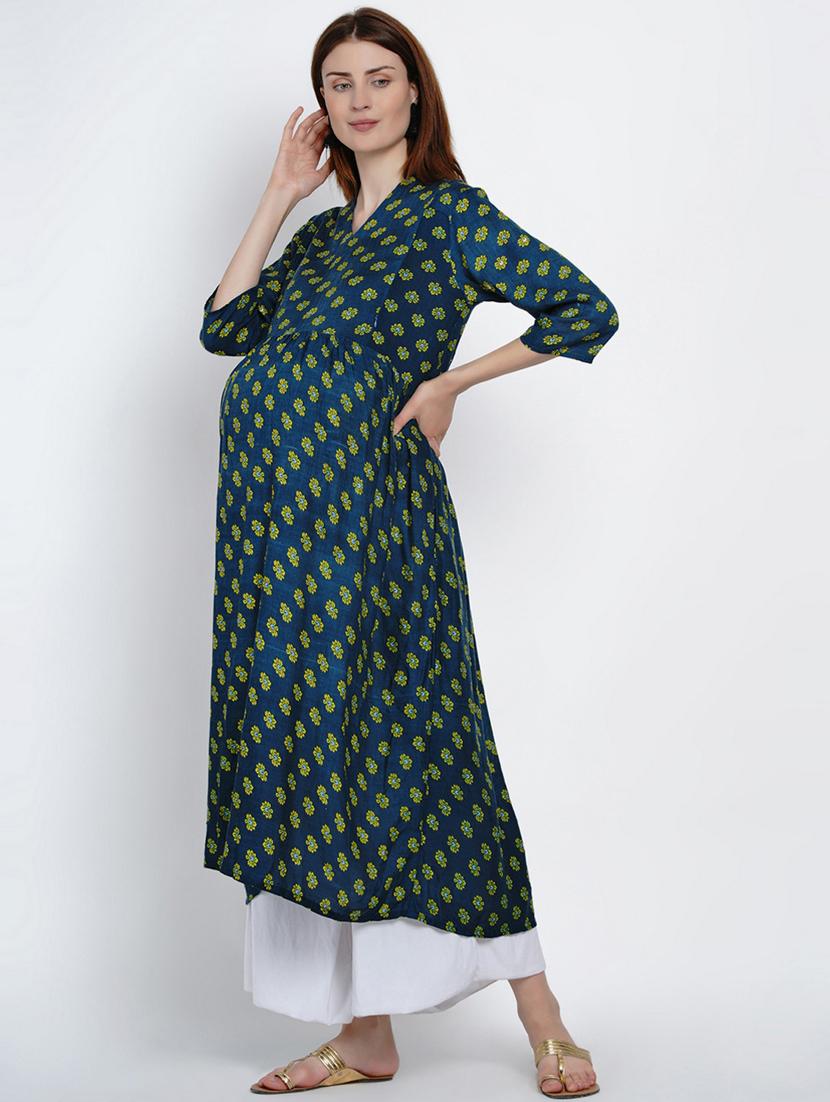 blue printed maternity wear - 19409508 - Standard Image - 2