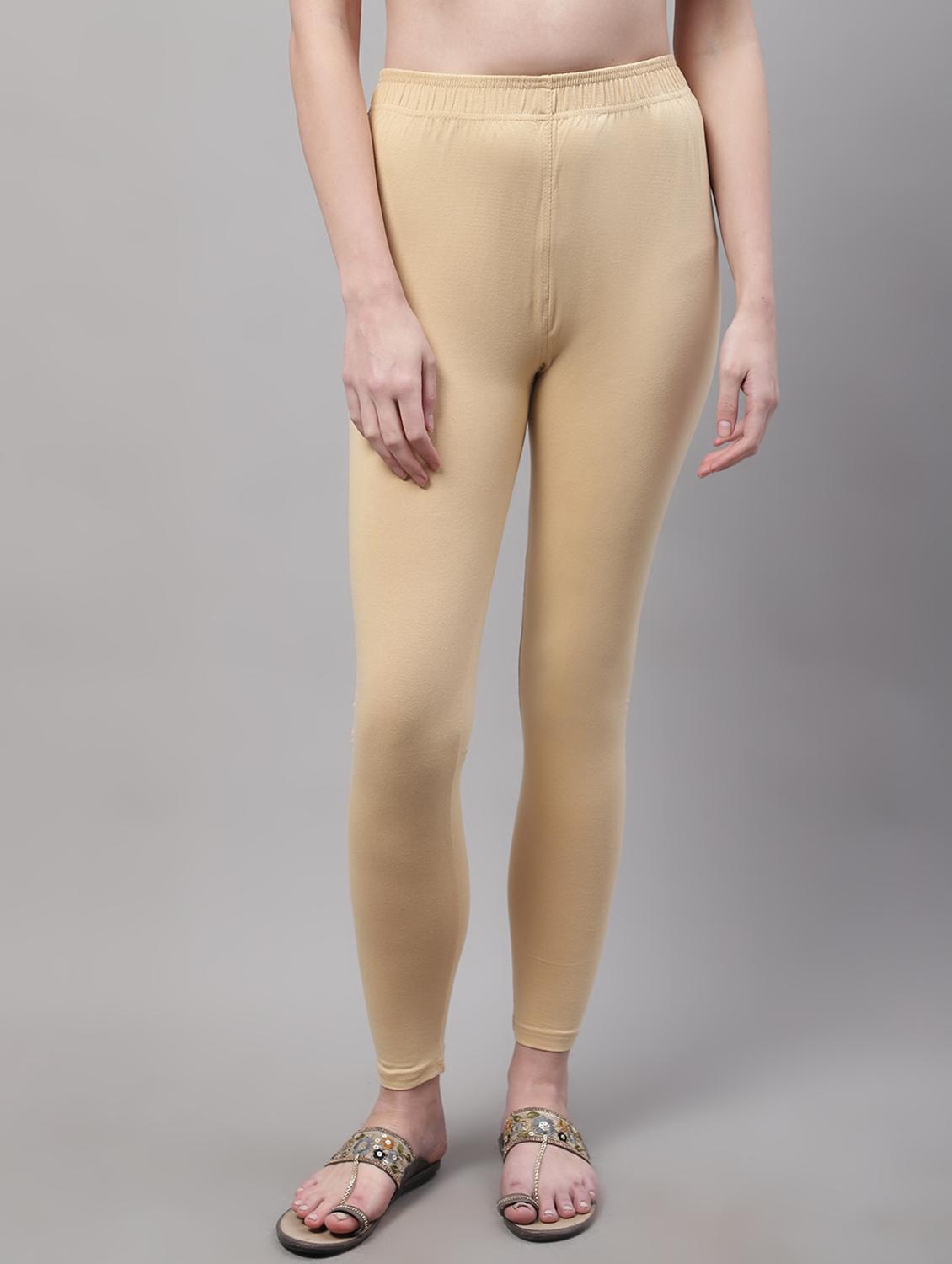 beige cotton leggings - 19409725 -  Zoom Image - 0