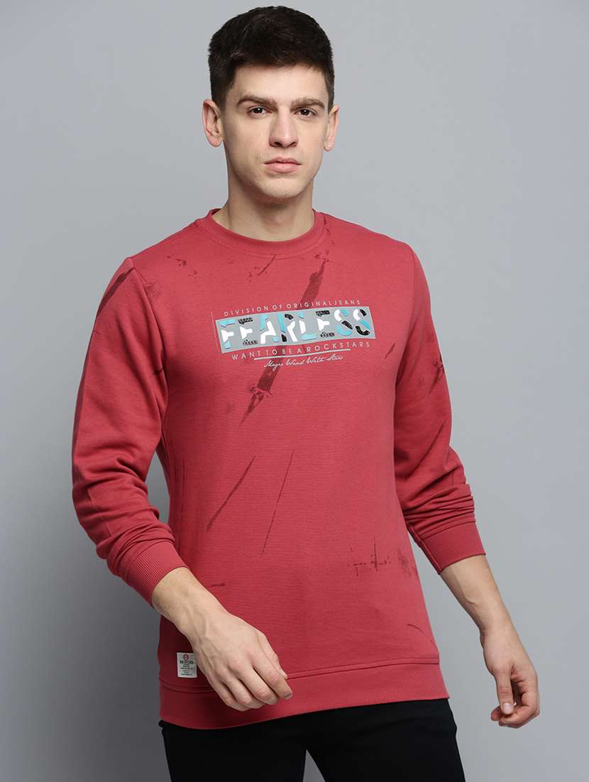 round neck chest sweatshirt