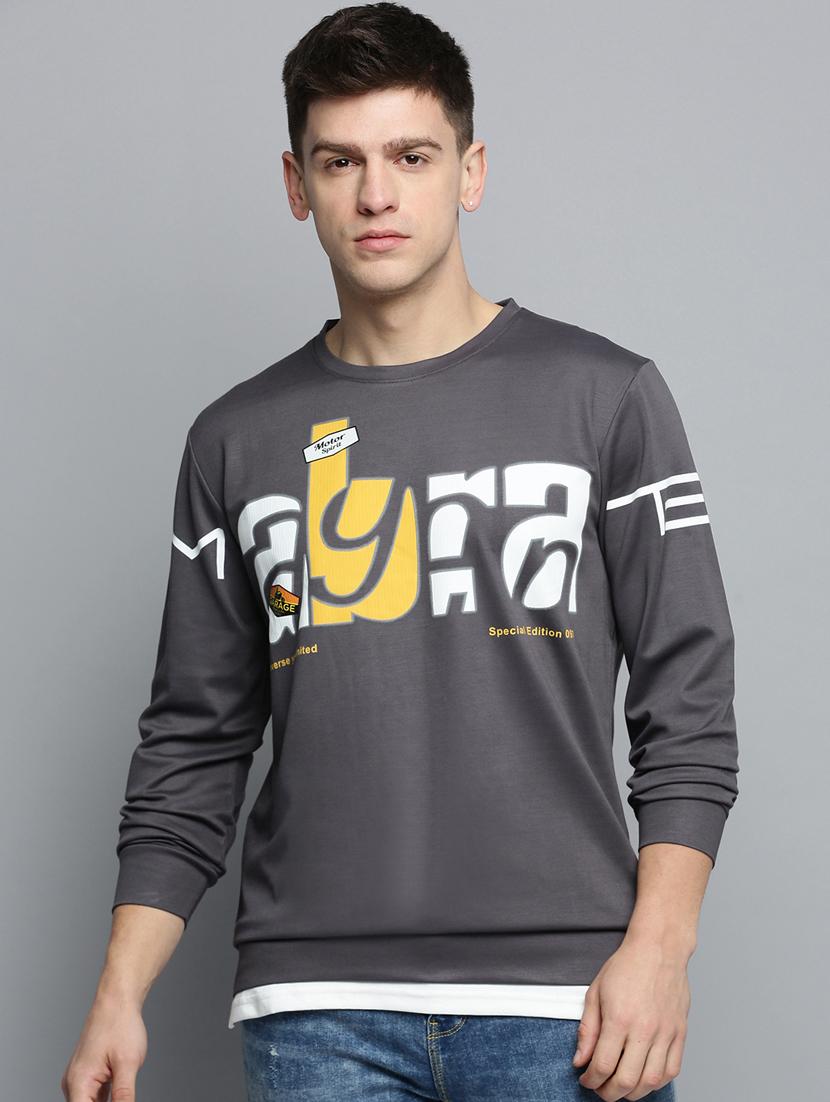 mens front print sweatshirt - 19409844 -  Zoom Image - 0