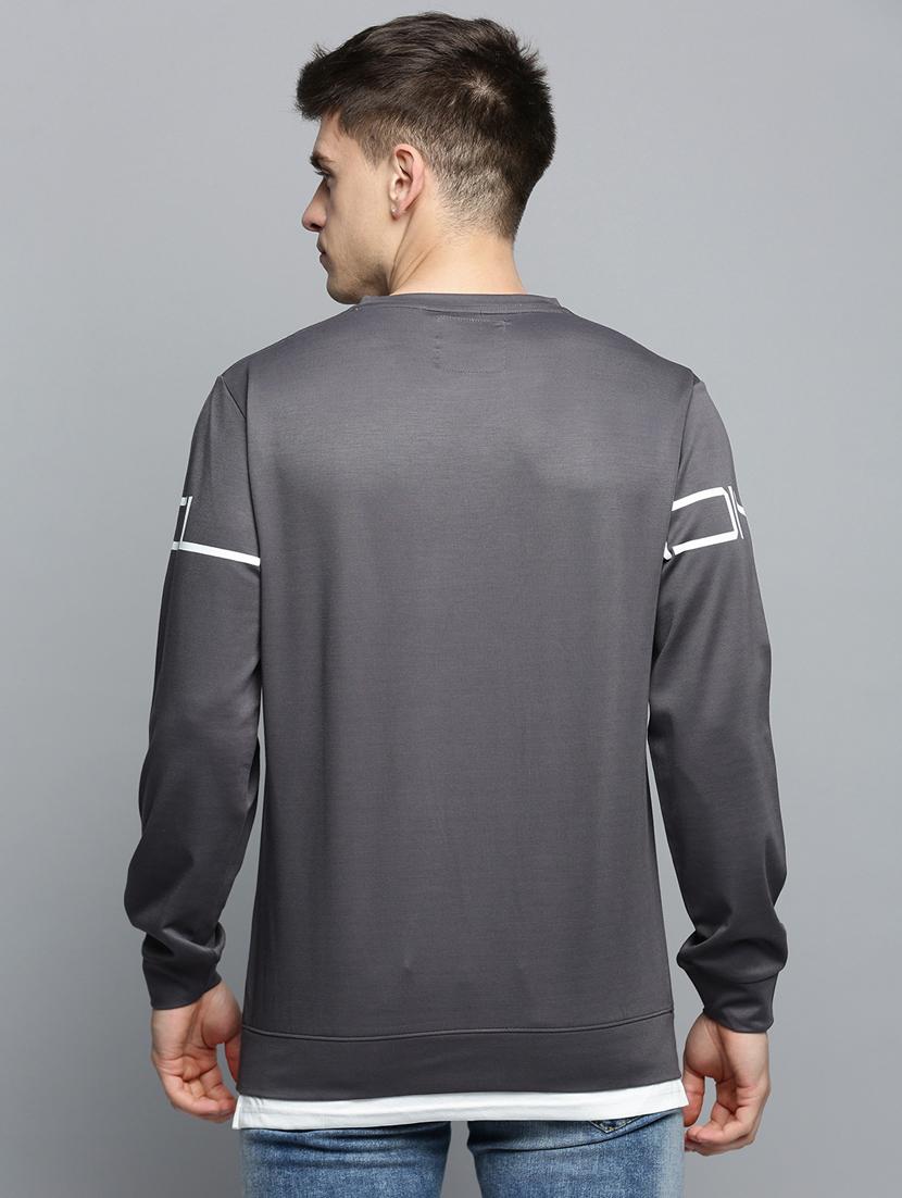 mens front print sweatshirt - 19409844 - Standard Image - 2