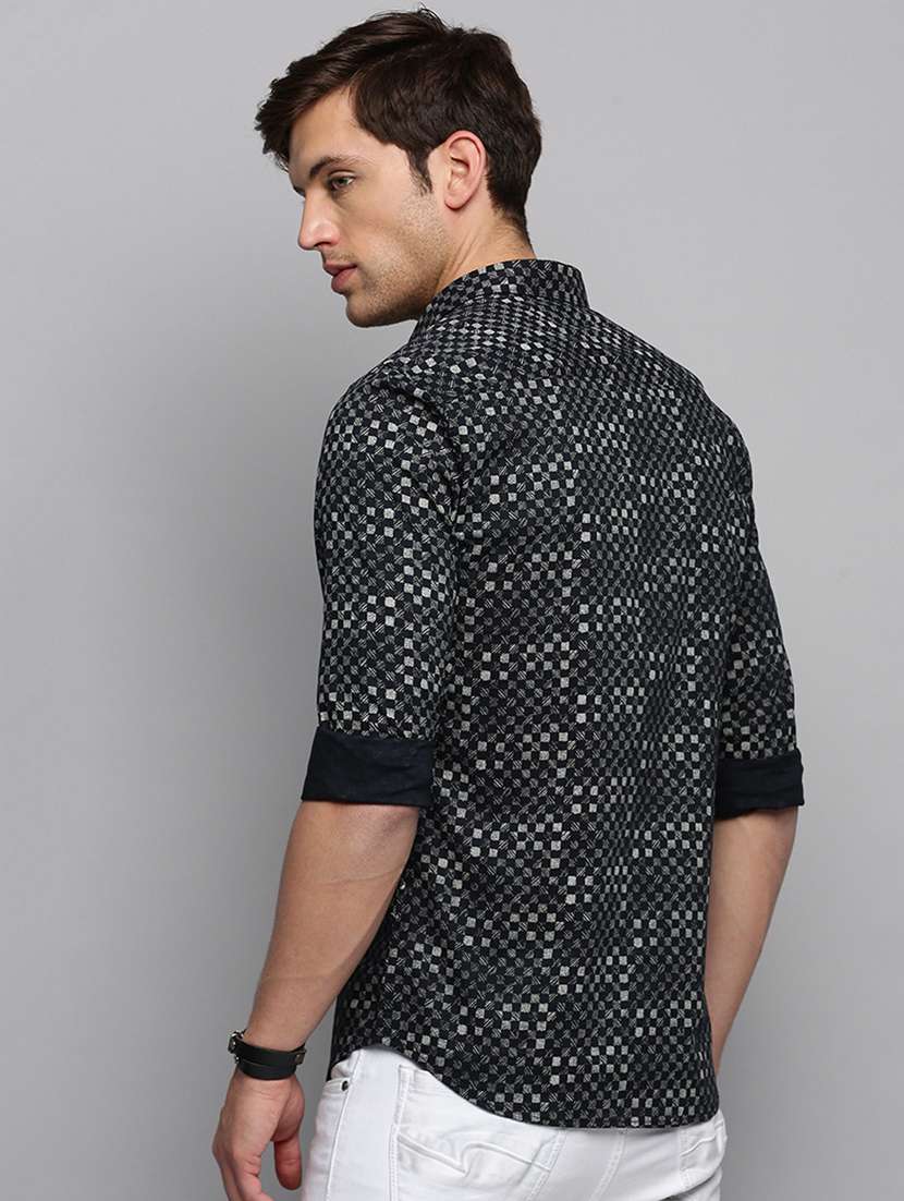 mens checks casual shirt - 19409900 - Standard Image - 2