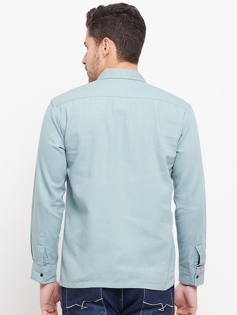 men denim casual shirt - 19410418 - Standard Image - 2