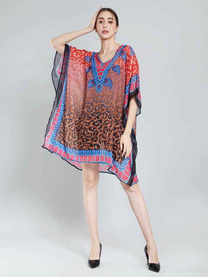 printed polyester kaftan 