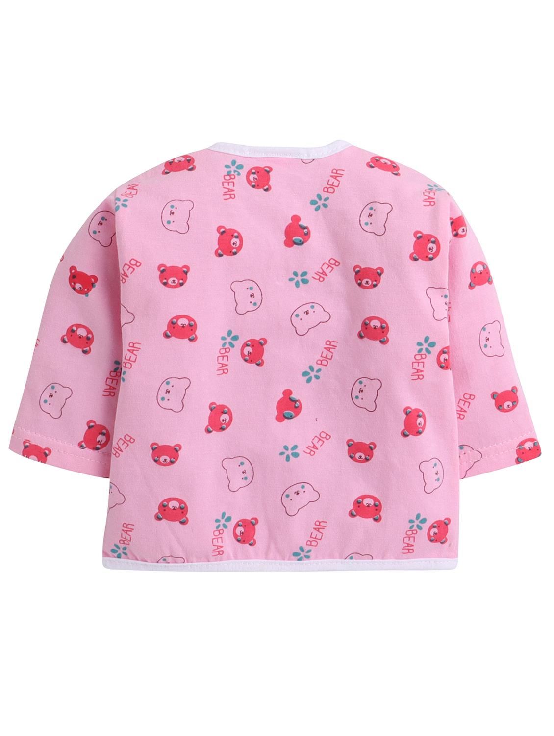 little angels printed cotton unisex jhabla and full pant set for 0-3 month - 19411949 - Standard Image - 2