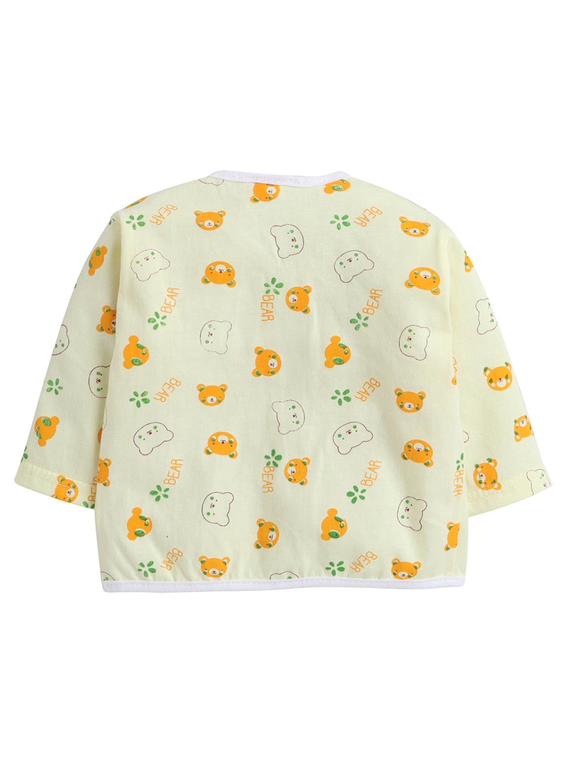 little angels printed cotton unisex jhabla and full pant set for 0-3 month - 19411951 - Standard Image - 2