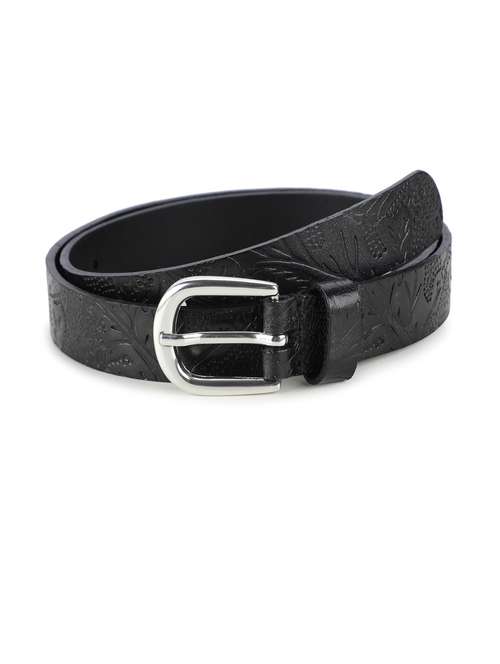 batik pattern embossed belt - 19412050 - Standard Image - 0