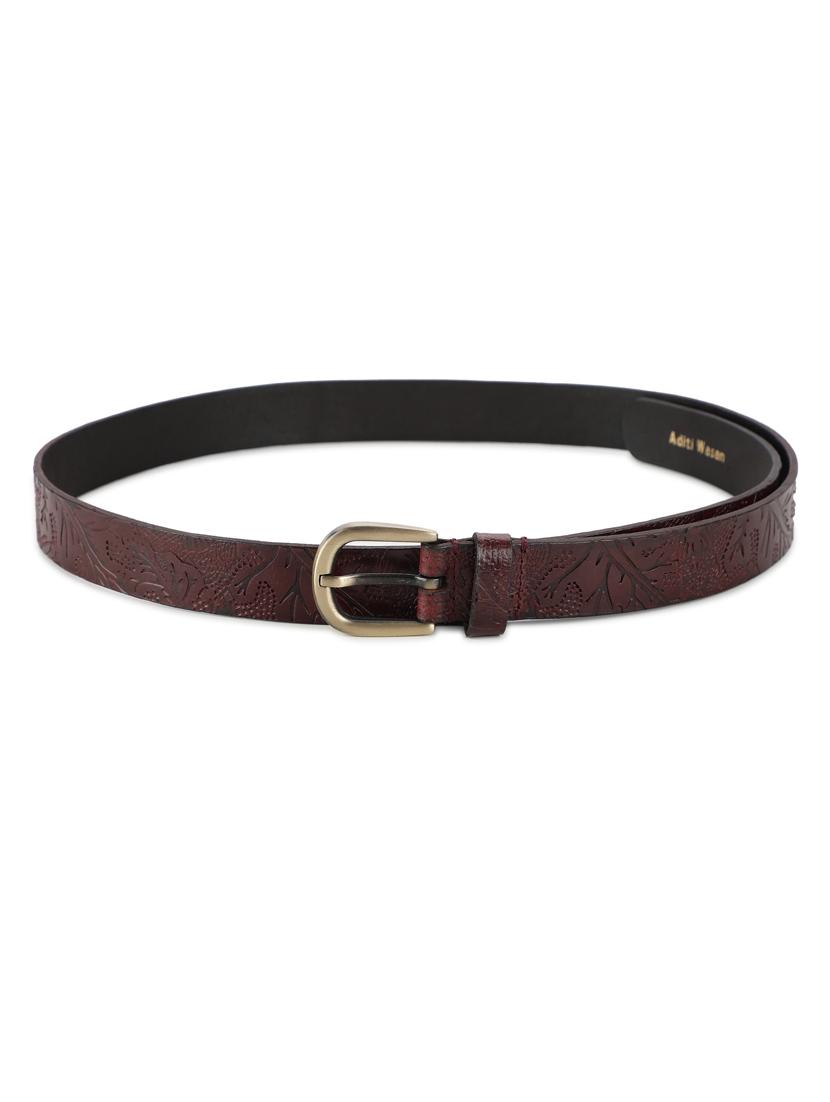batik pattern embossed belt - 19412060 - Standard Image - 2
