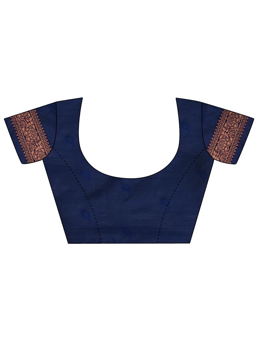 self design banarasi saree with blouse - 19413122 - Standard Image - 2