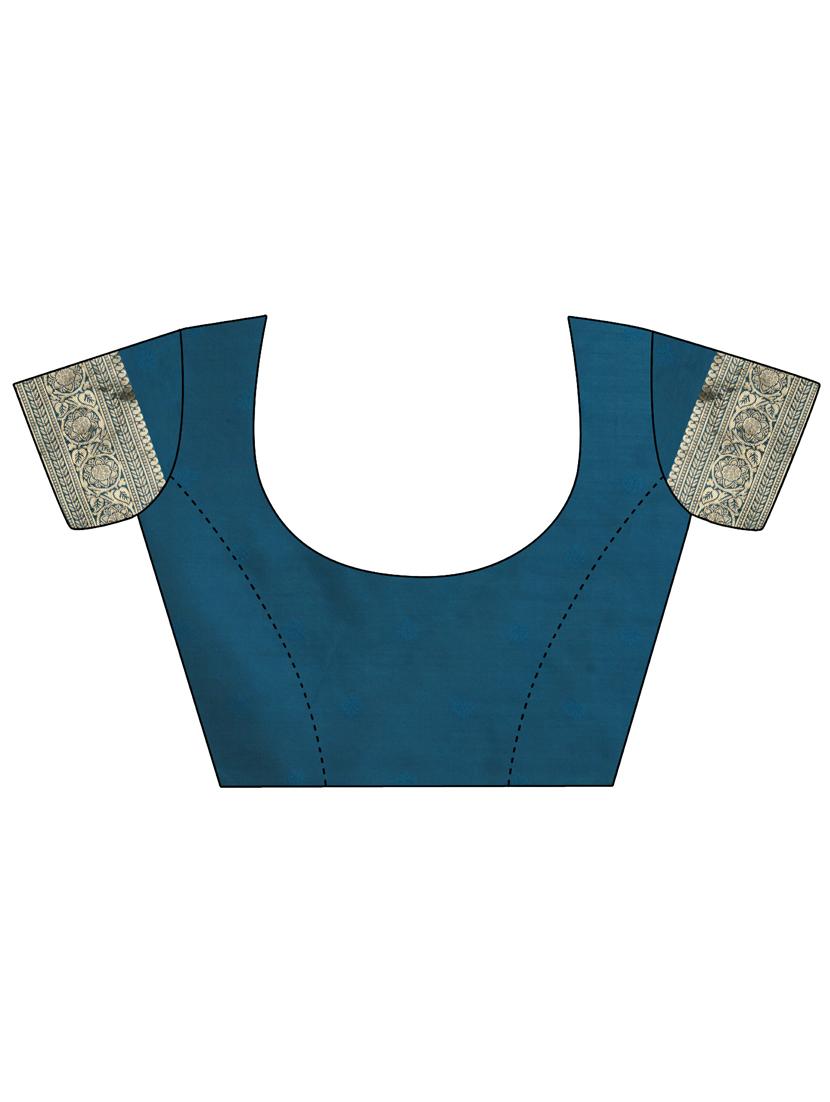 self design banarasi saree with blouse - 19413182 - Standard Image - 2