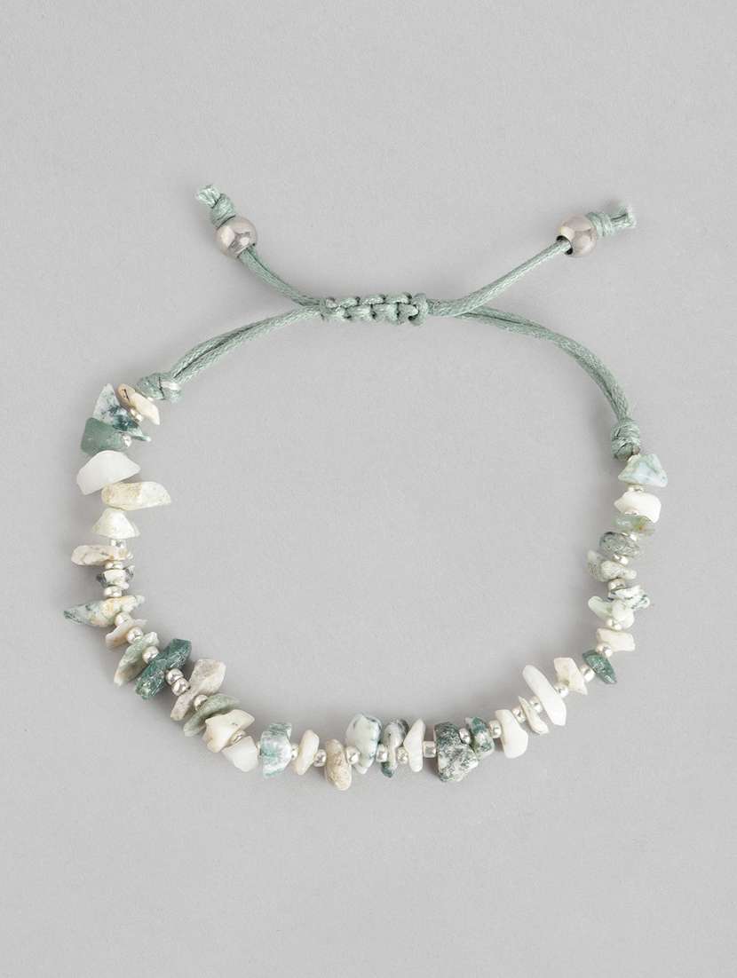 women green & white armlet bracelet