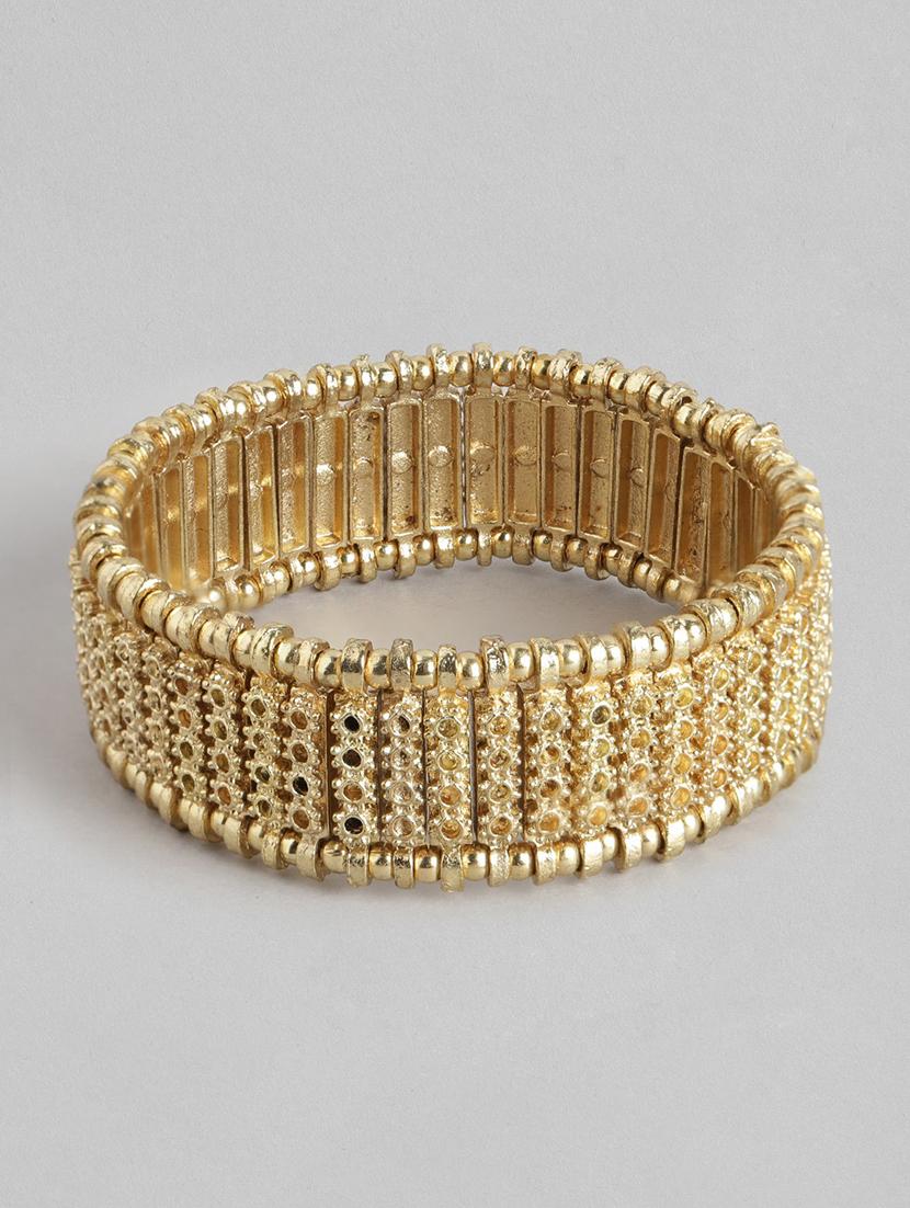 gold metal cuff bracelet - 19413458 - Zoom Image - 0