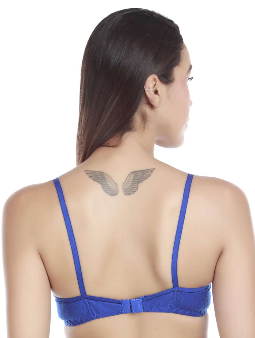 blue cotton regular bra - 19413485 - Standard Image - 2