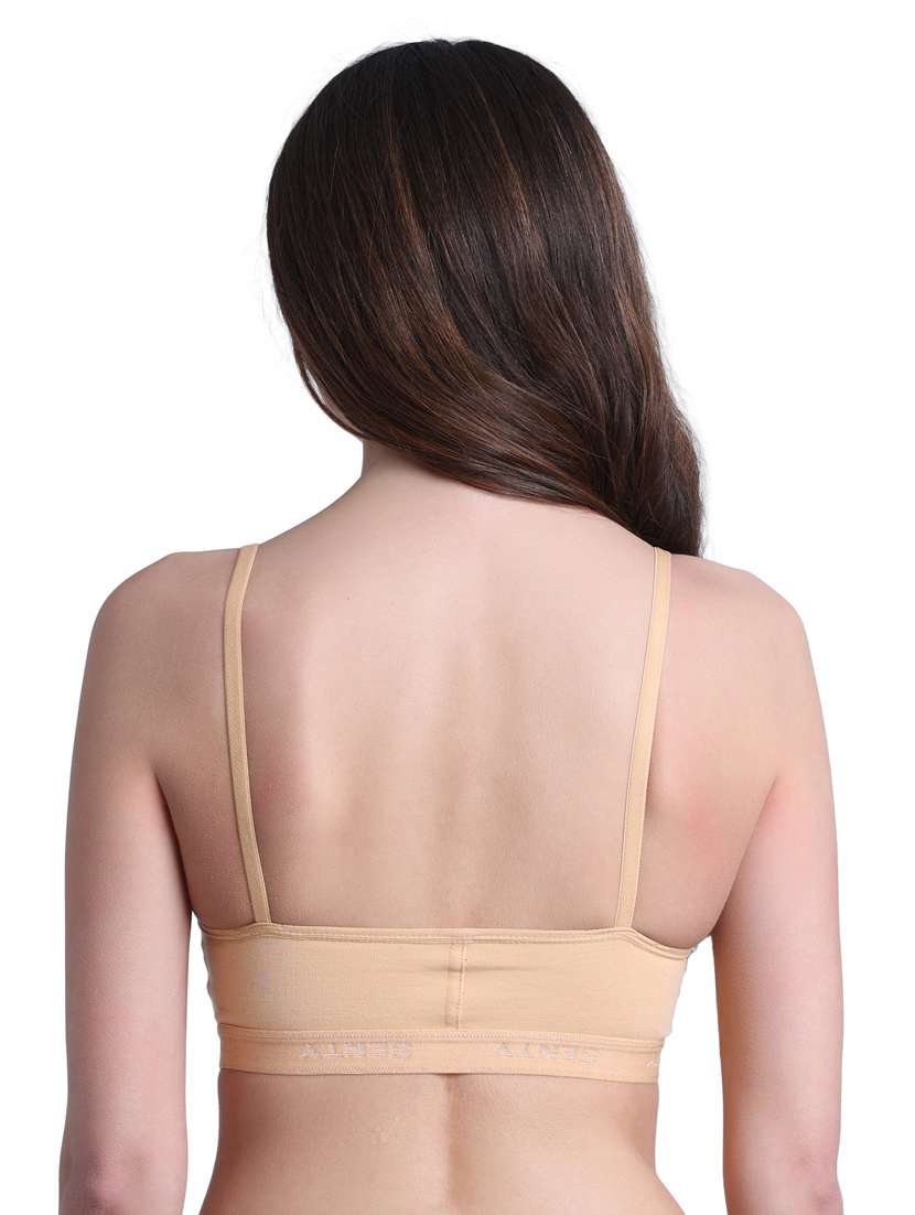 beige cotton sports bra - 19413493 - Standard Image - 2