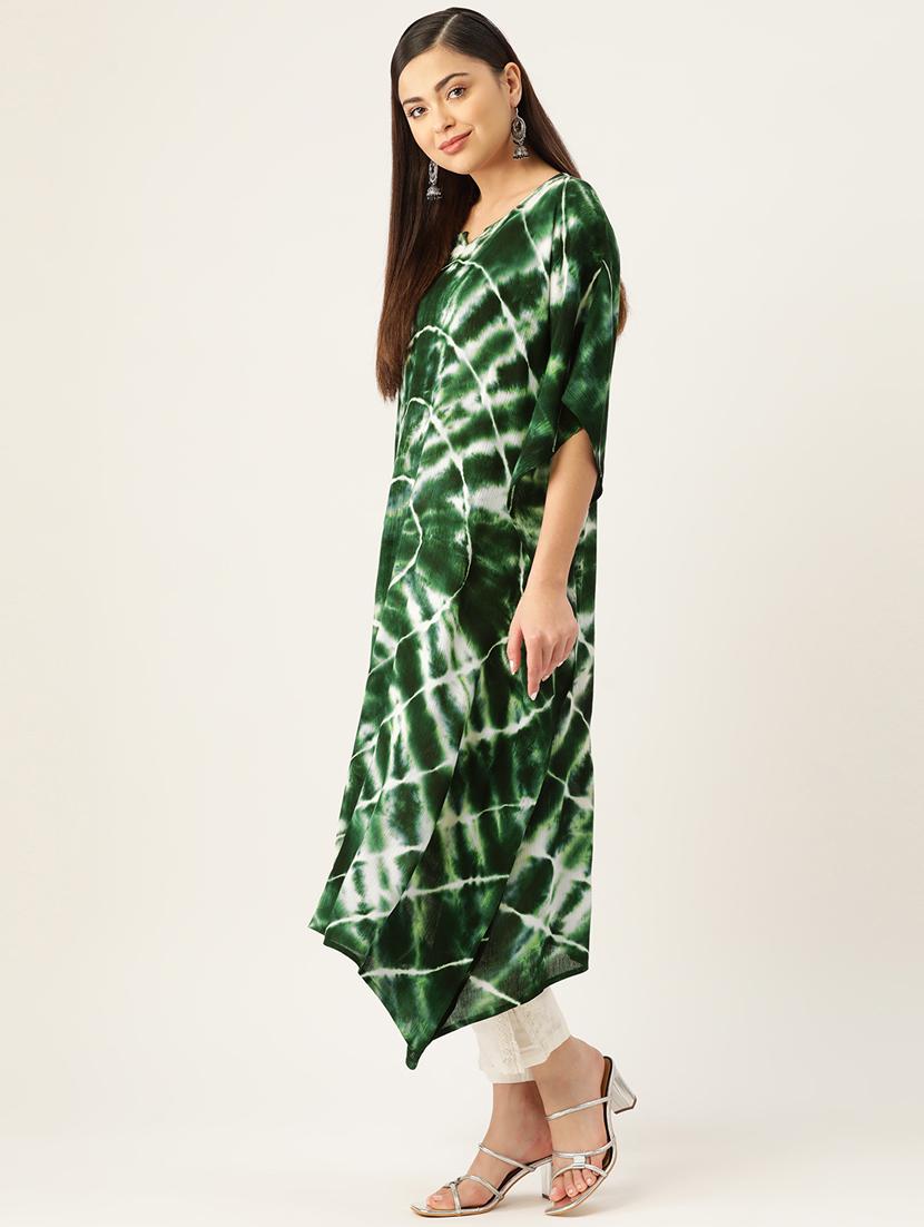 tie and dye notch neck kaftan - 19414231 - Standard Image - 2