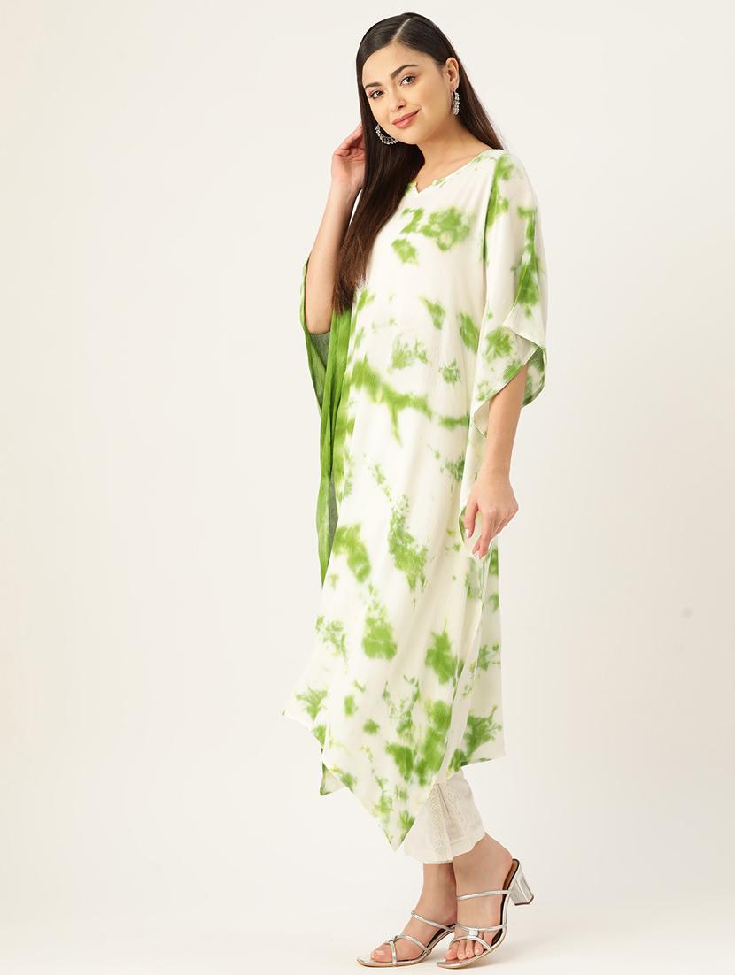 tie and dye notch neck kaftan - 19414254 - Standard Image - 2