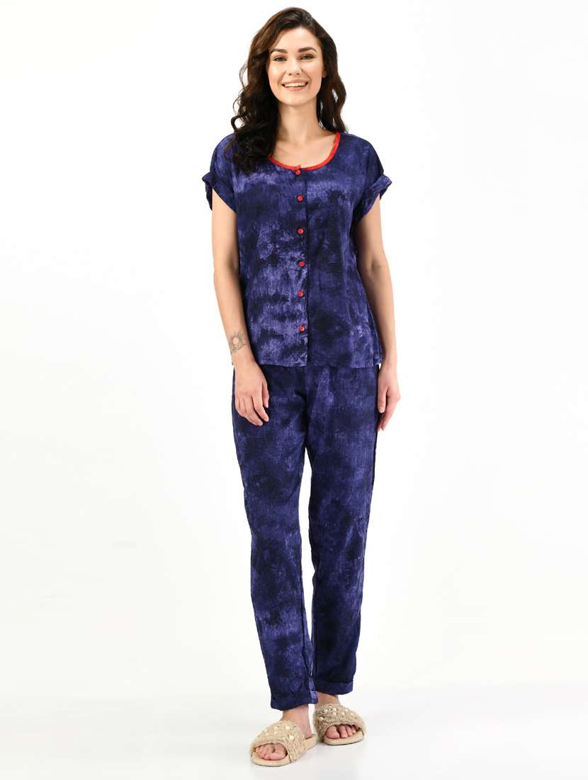 tie & dye rayon nightwear set