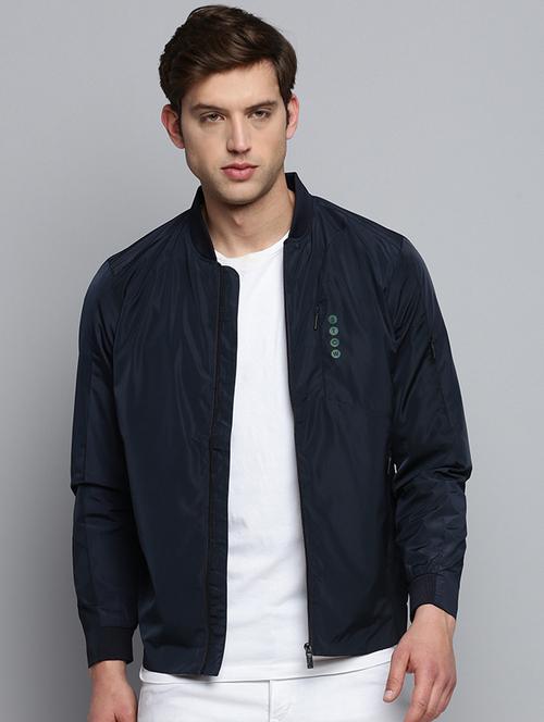 solids nylon casual jacket - 19415016 - Standard Image - 0