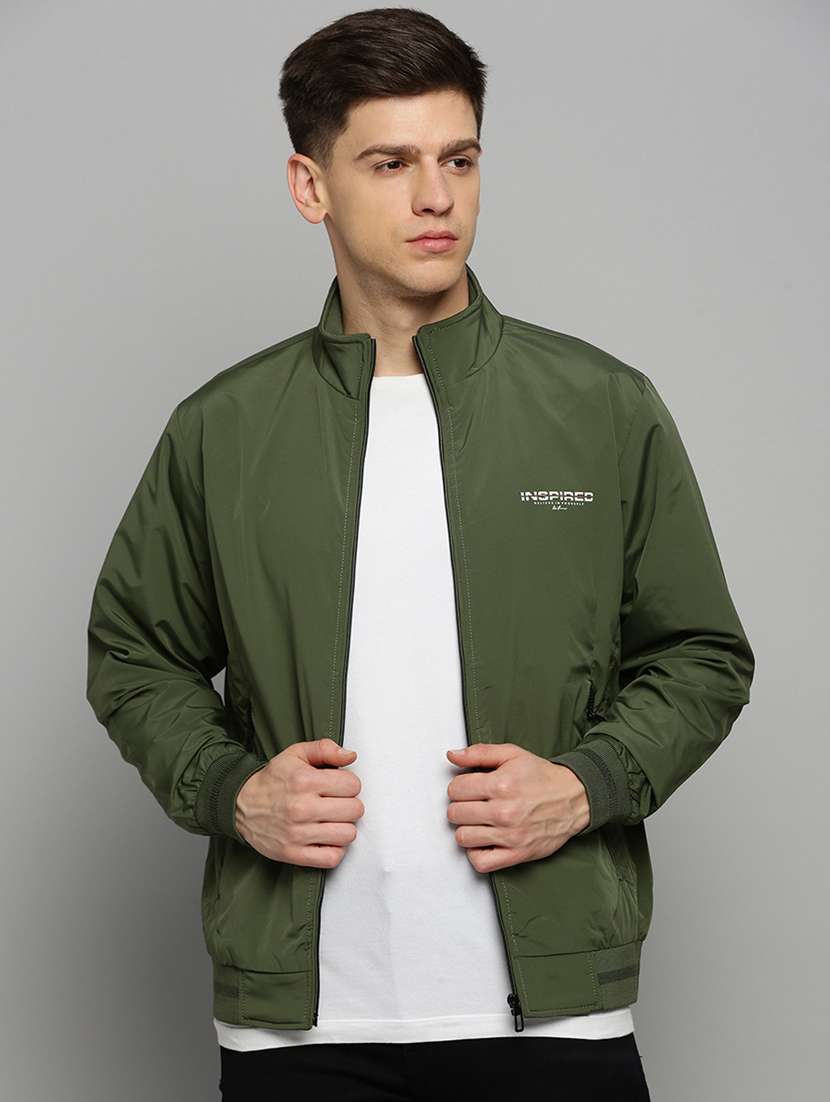 solids polyester casual jacket
