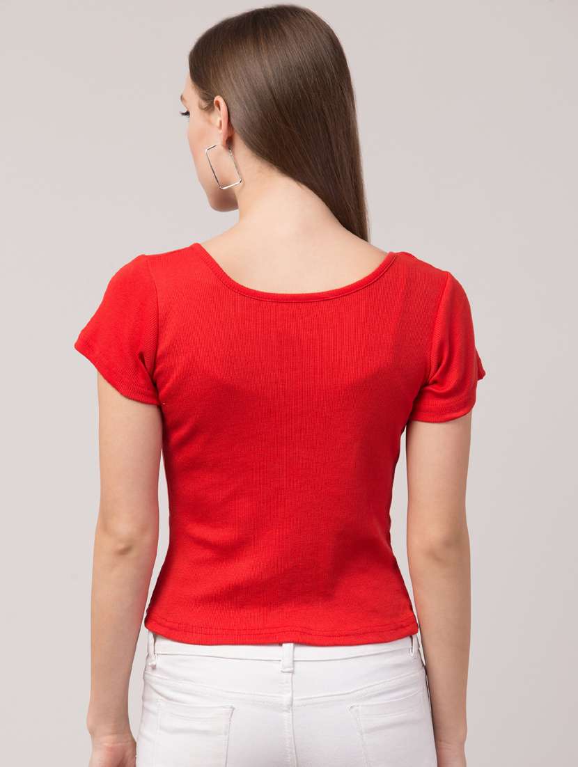 women's straight round neck top - 19417287 -  Standard Image - 2