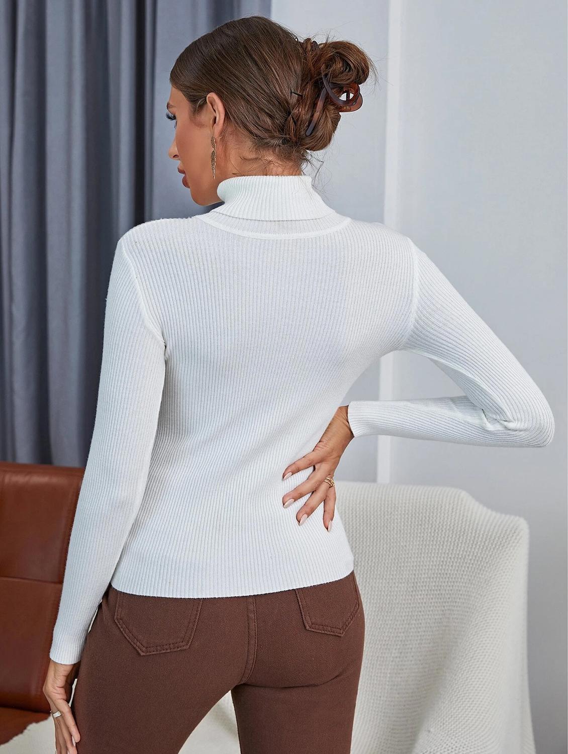women's straight high neck top - 19417333 - Standard Image - 2