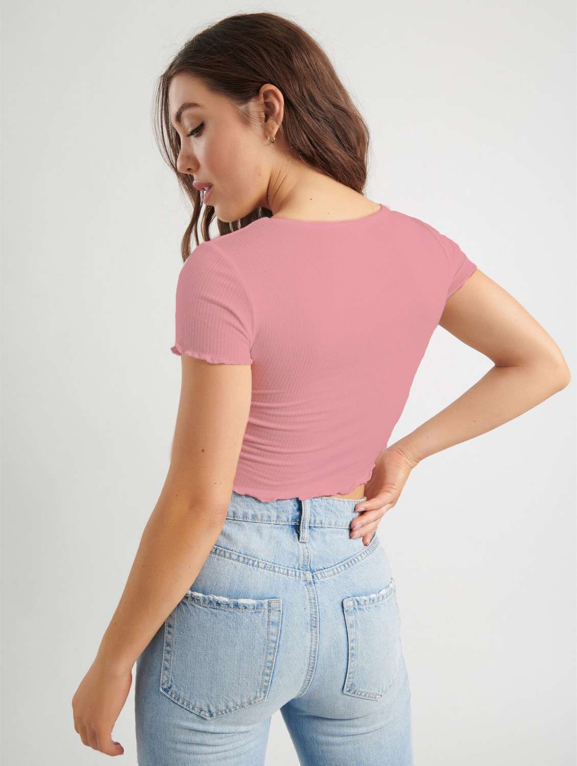 women's crop scoop neck top - 19417359 -  Standard Image - 2