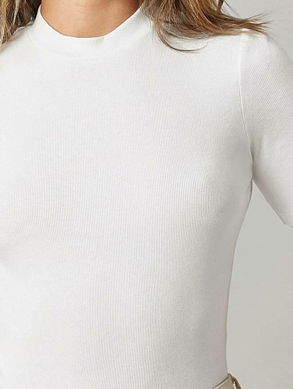 women's straight mock neck top - 19417380 - Standard Image - 2