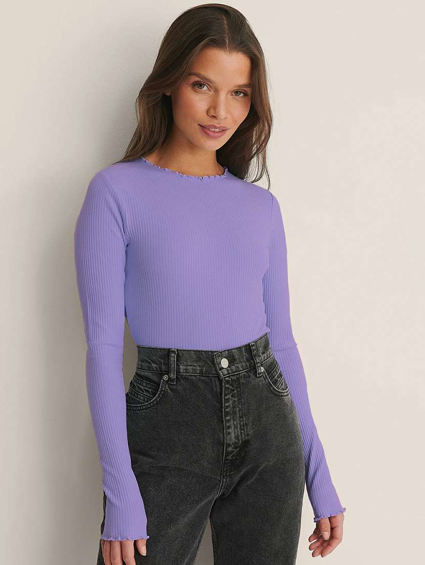 women's straight round neck top