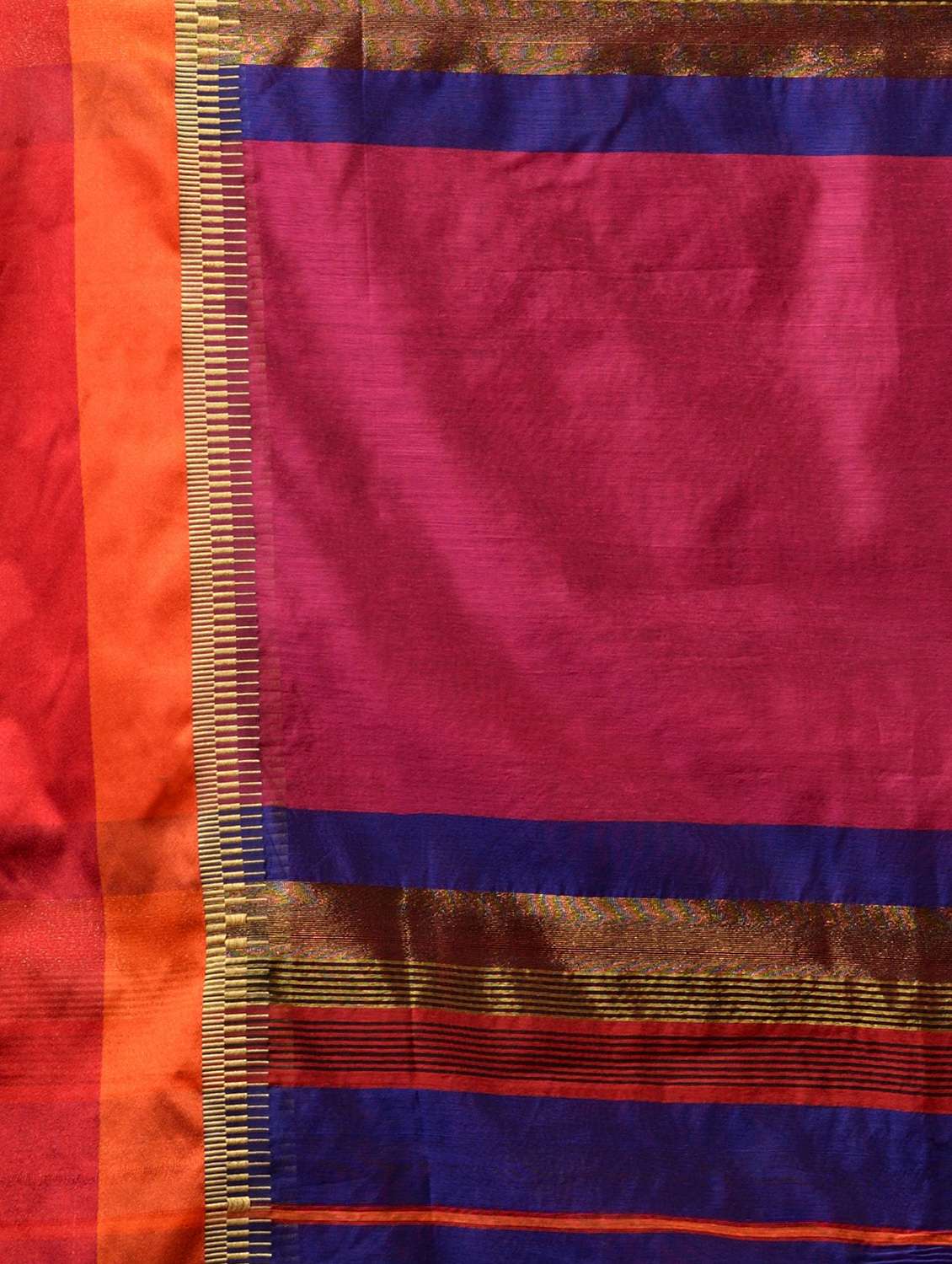 blue cotton silk handloom saree with blouse - 19417632 -  Standard Image - 2