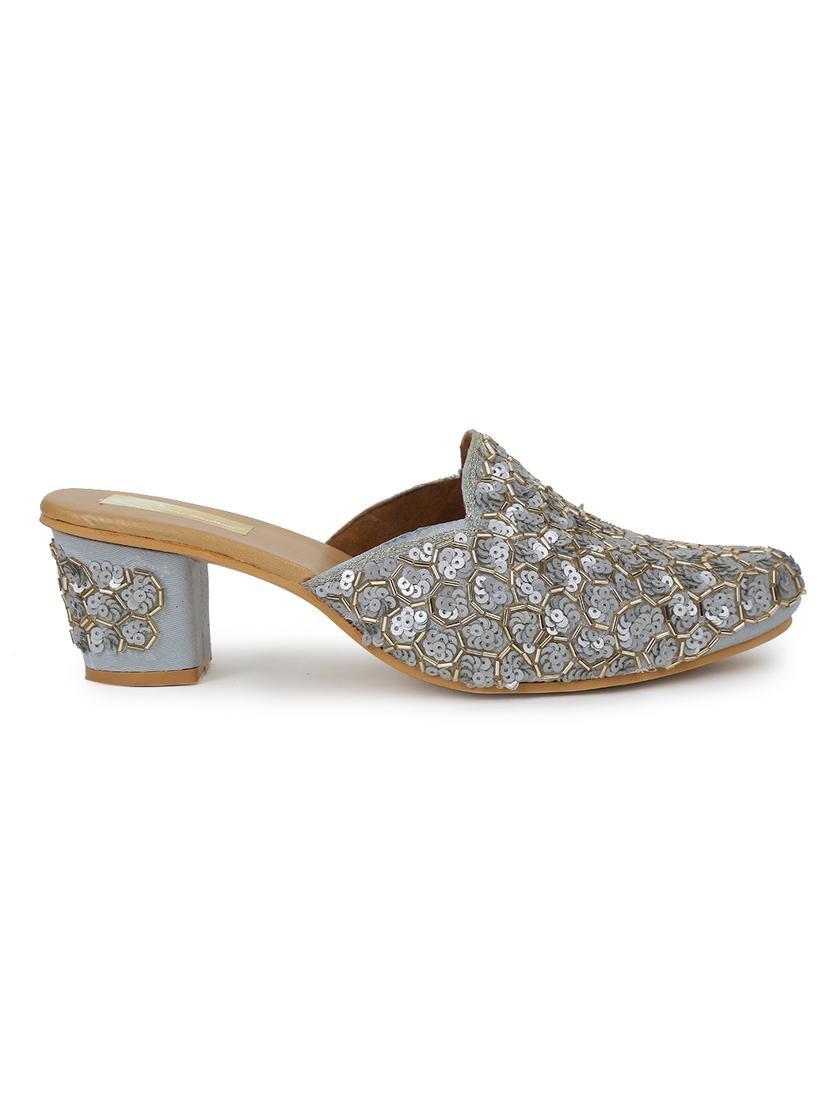 grey synthetic mules sandals - 19418219 - Standard Image - 2