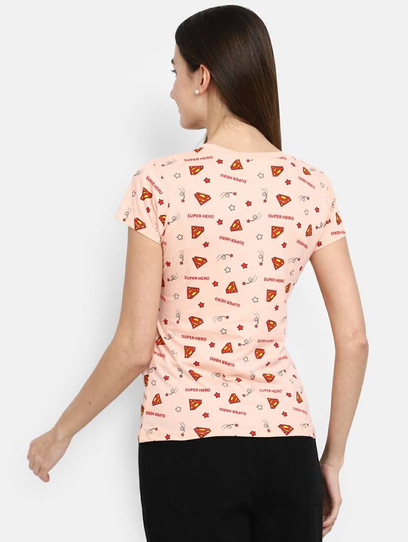 women's all over print round neck t-shirt - 19420704 -  Standard Image - 2