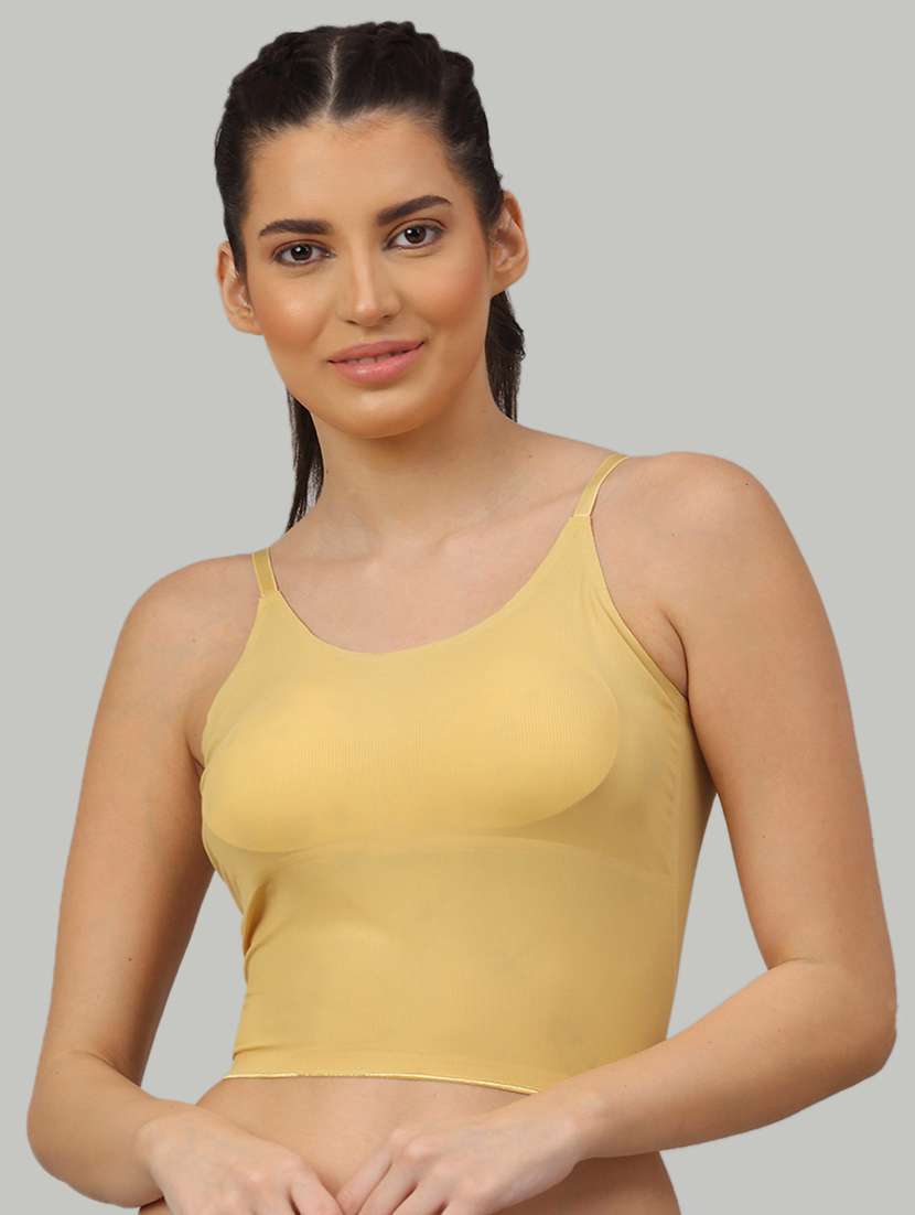yellow poly spandex camisole