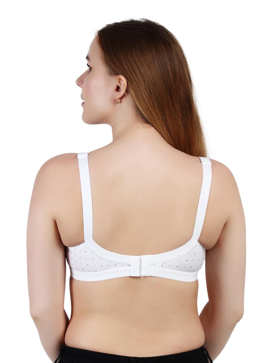 white cotton blend regular bra - 19421149 - Standard Image - 2