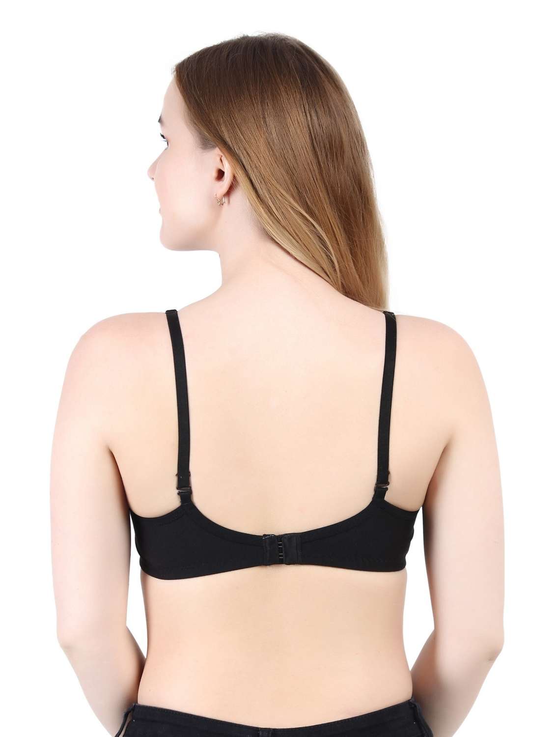 black cotton blend tshirt bra - 19421157 -  Standard Image - 2