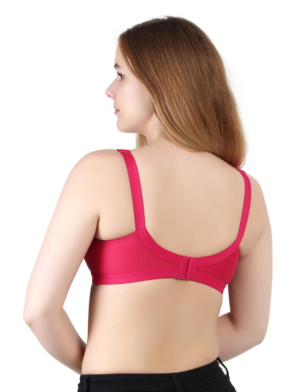 purple cotton blend tshirt bra - 19421162 - Standard Image - 2