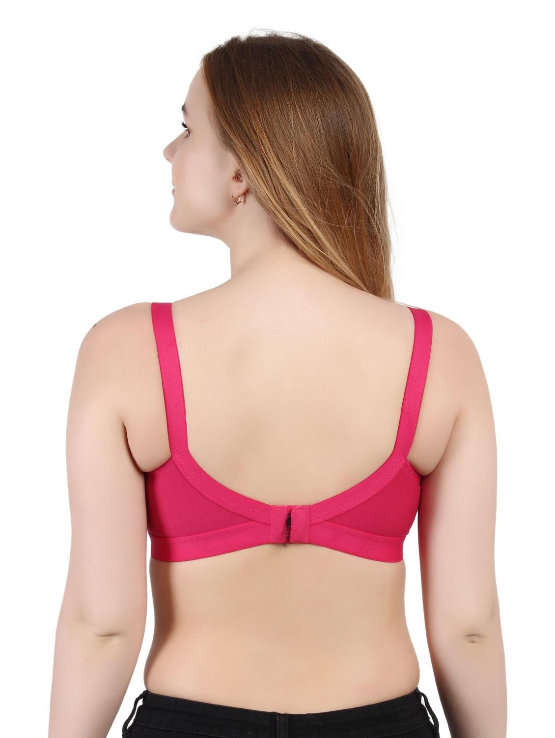 pink cotton blend regular bra - 19421163 - Standard Image - 2