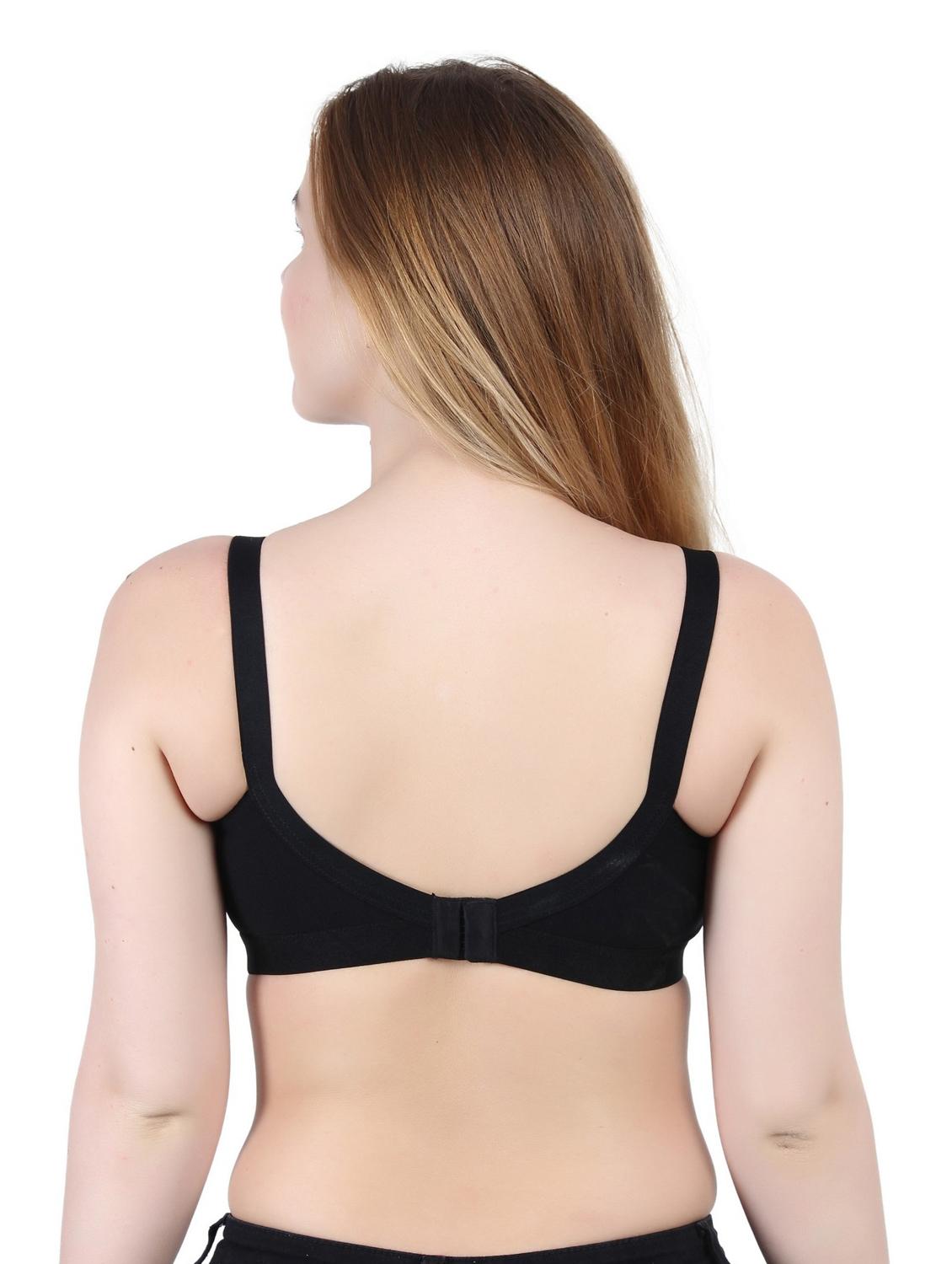 black cotton blend regular bra - 19421166 - Standard Image - 2