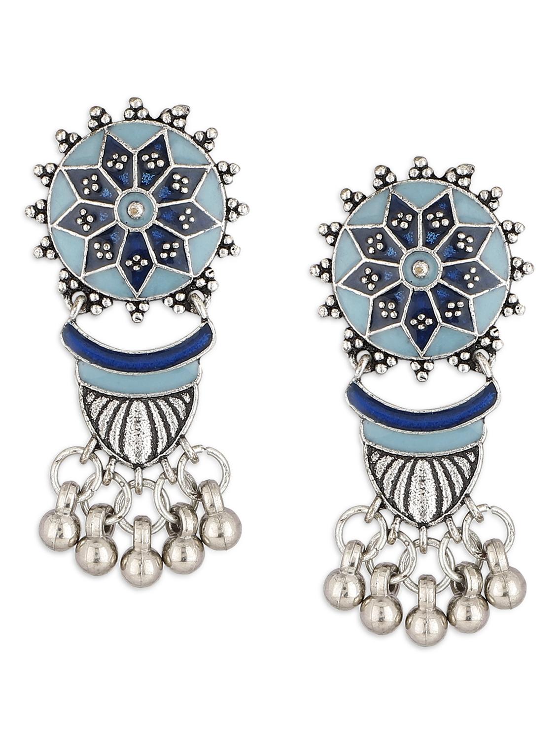 silver plated drop earring - 19421448 -  Zoom Image - 0