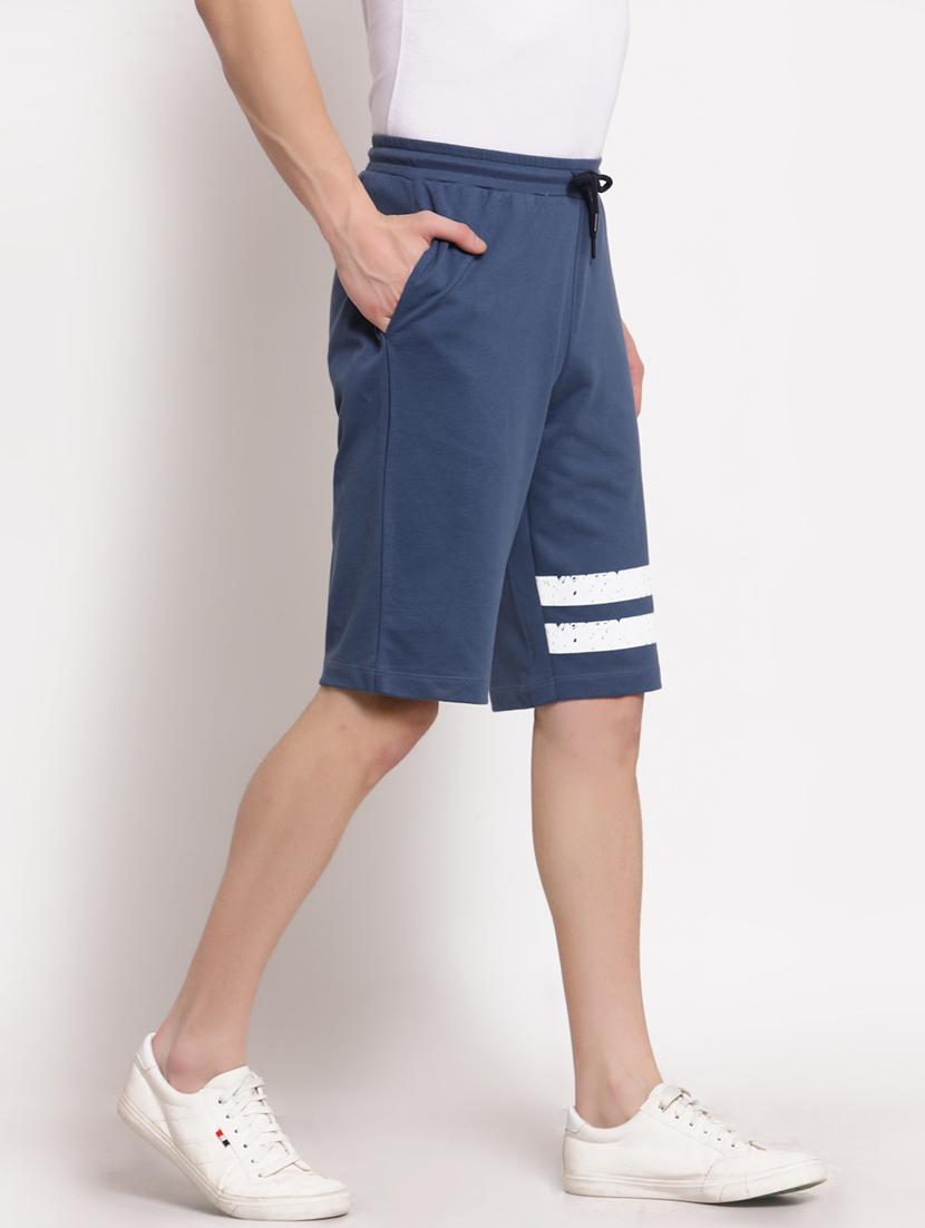 blue solid cotton short - 19421477 - Standard Image - 2