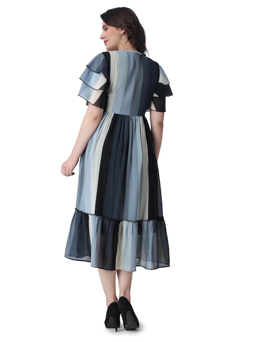 women's tiered dress self design dress - 19421981 - Standard Image - 2
