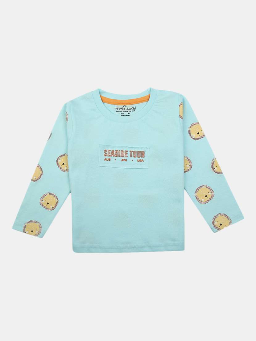 boys round neck printed t-shirt
