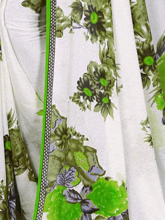 women's floral multi colored saree with blouse - 19423812 - Standard Image - 2