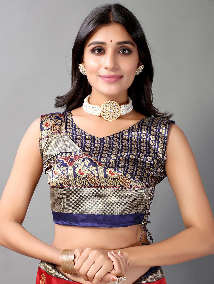 ethnic motif kanjivaram saree with blouse - 19423917 - Standard Image - 2
