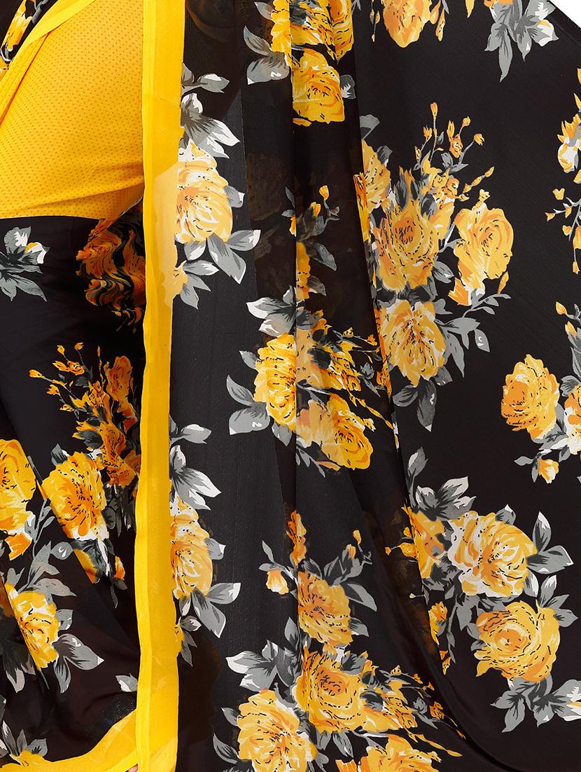 women's floral multi colored saree with blouse - 19423930 - Standard Image - 2