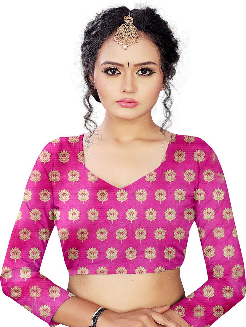 floral printed kanjivaram saree with blouse - 19423934 -  Standard Image - 2