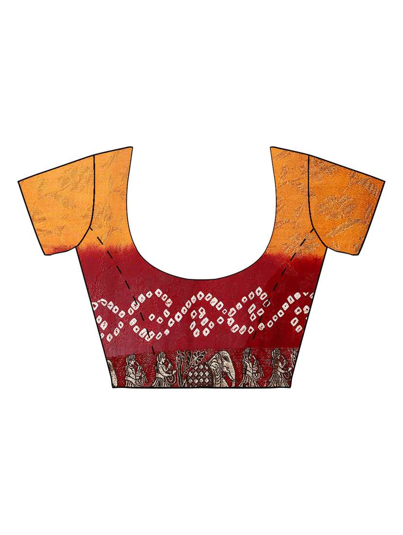 bandhani printed saree with blouse - 19423942 -  Standard Image - 2