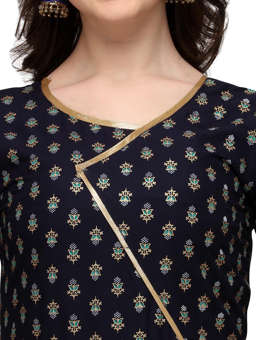 printed viscose a-line kurta - 19427693 - Standard Image - 2